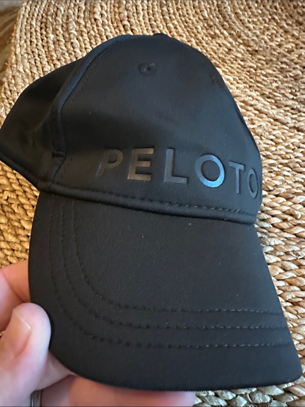 Peloton Black Embossed Logo Athletic Cap OSFA